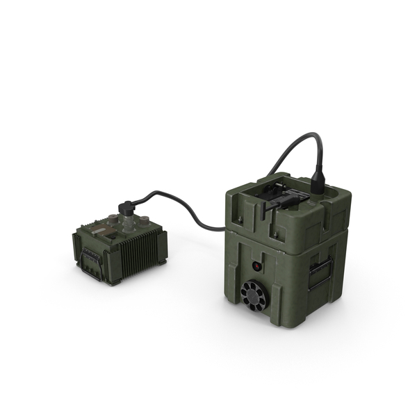 拖曳导弹指导套装和电池PNG和PSD图像