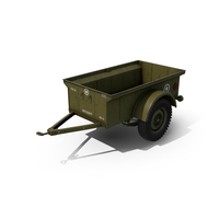 WW2军事吉普车拖车PNG和PSD图像