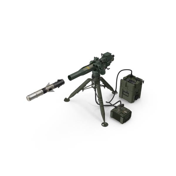 BGM 71F TOW Missile and Launcher PNG & PSD Images
