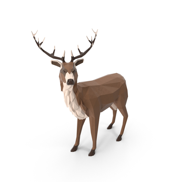 Low Poly Stag PNG & PSD Images