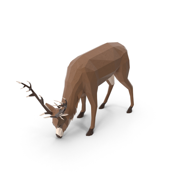 Low Poly Stag PNG & PSD Images