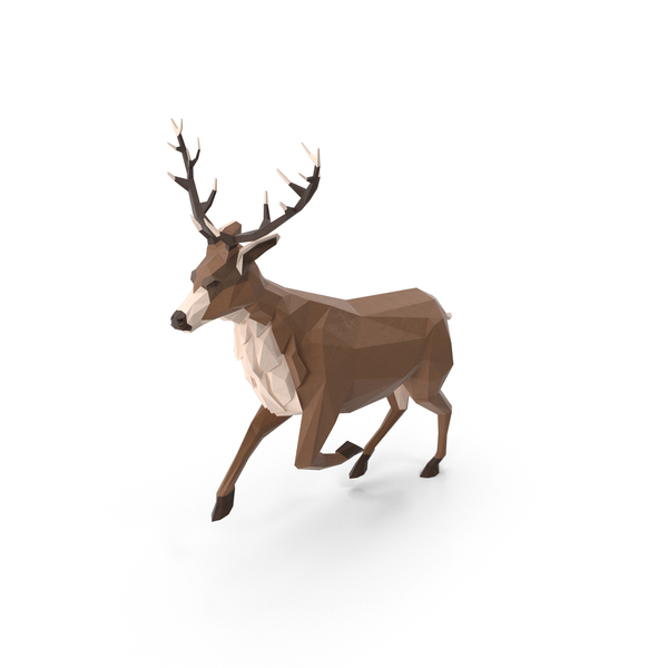 Low Poly Stag PNG & PSD Images