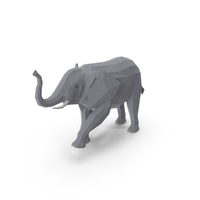 Low Poly Elephant PNG & PSD Images