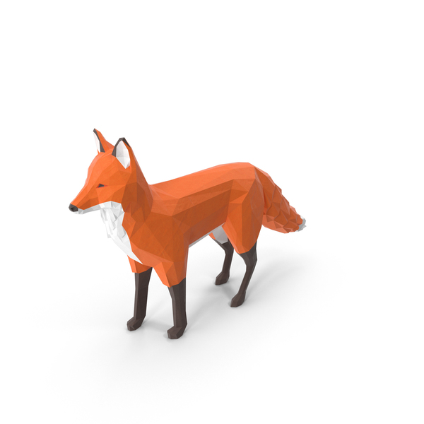 Low Poly Fox PNG & PSD Images