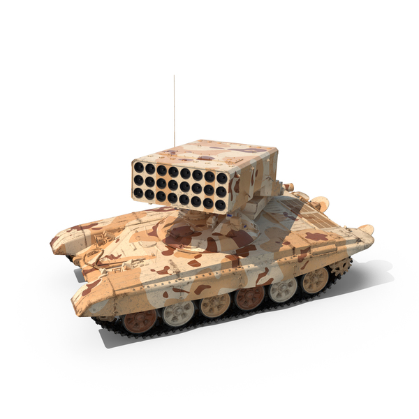 Desert Heavy Fire Throwing TOS-1A System PNG & PSD Images