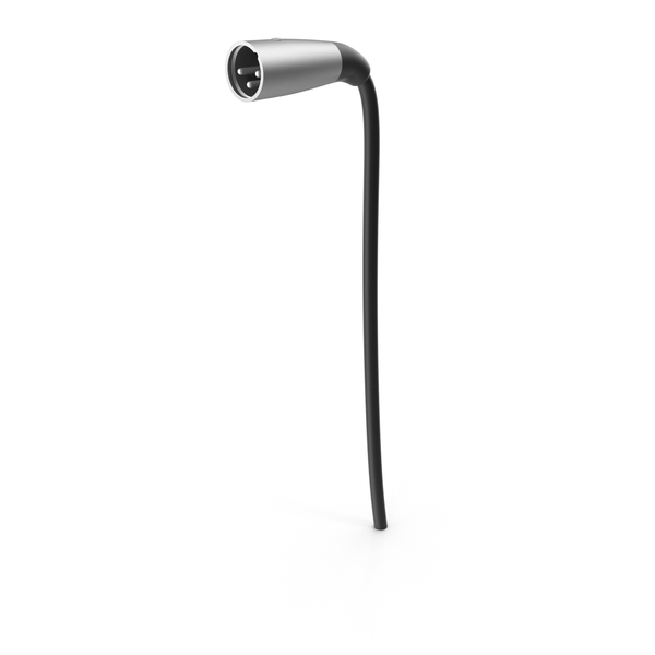 XLR Male Connector with Cable PNG & PSD Images