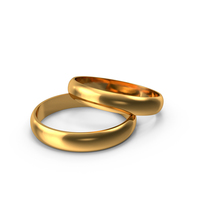 Gold Wedding Rings PNG & PSD Images