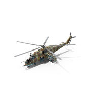 俄罗斯攻击直升机MIL MI-24B HIND PNG和PSD图像