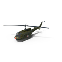 Bell UH-1 iroquois Medevac PNG和PSD图像