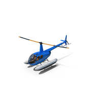 Helicopter Robinson R44 With Floats PNG & PSD Images