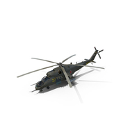 俄罗斯大型直升机武装直升机Mi-35m Hind PNG和PSD图像