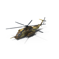 战斗直升机Sikorsky MH-53 Pave Low III PNG和PSD图像