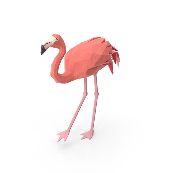 Low Poly Flamingo PNG & PSD Images