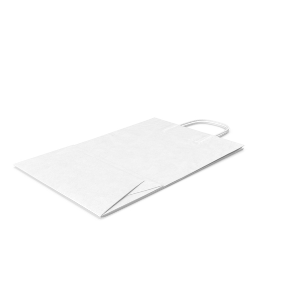 White Paper Shopping Bag PNG & PSD Images