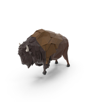 Low Poly Buffalo PNG & PSD Images