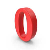 Red Number 0 PNG & PSD Images