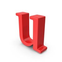 Red Small Letter u PNG & PSD Images