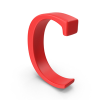 Red Capital Letter C PNG & PSD Images