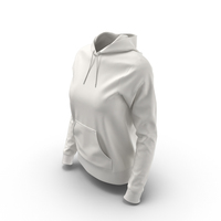 Female Fitted Hoodie Worn PNG & PSD Images