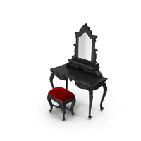 Dressing Table & Pouf Set by Fabulous & Baroque PNG & PSD Images