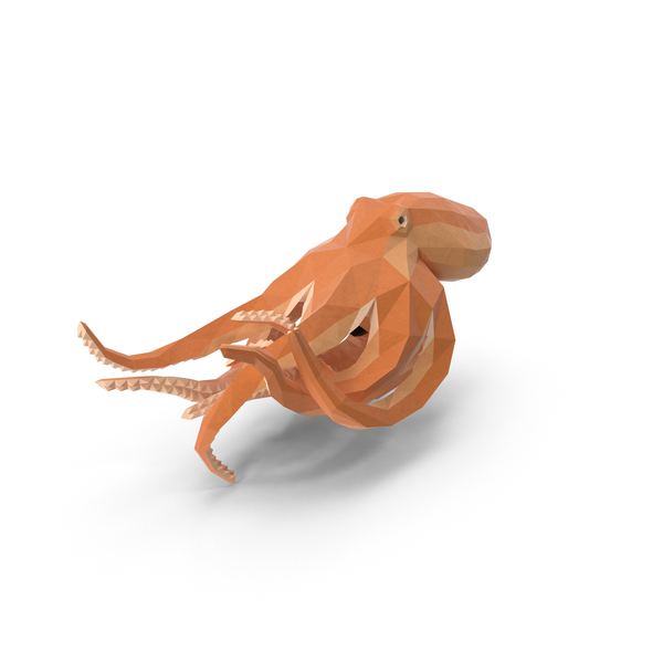 Low Poly Octopus PNG & PSD Images
