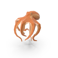 Low Poly Octopus PNG & PSD Images
