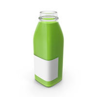 Juice Bottle Mockup Green Open PNG & PSD Images