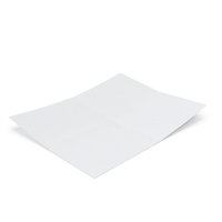 Single Paper Sheet Fold Creased PNG & PSD Images