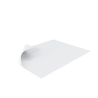 Single Paper Sheet Curled Corner PNG & PSD Images