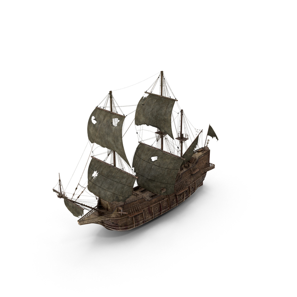 Pirate Ship Worn PNG & PSD Images