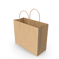 Paper Shopping Bag with Paper Handle PNG & PSD Images