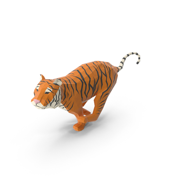 Low Poly Tiger PNG & PSD Images