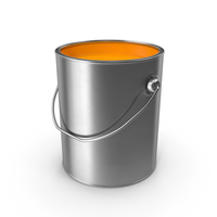 Orange Metal Paint Can PNG & PSD Images