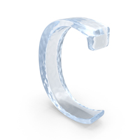 Ice Capital Letter C PNG & PSD Images