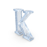 Ice Capital Letter K PNG & PSD Images