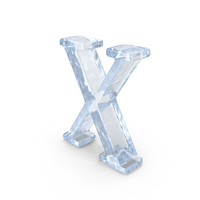 Ice Capital Letter X PNG & PSD Images