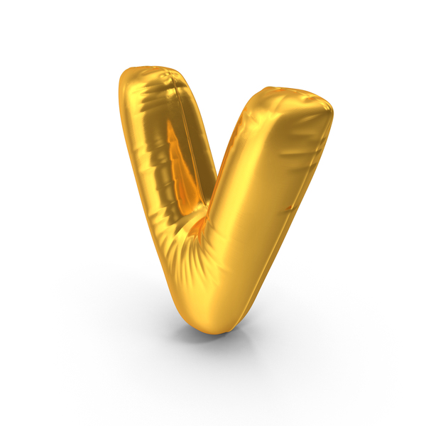 Gold Foil Balloon Letter V Png Images Psds For Download Pixelsquid S