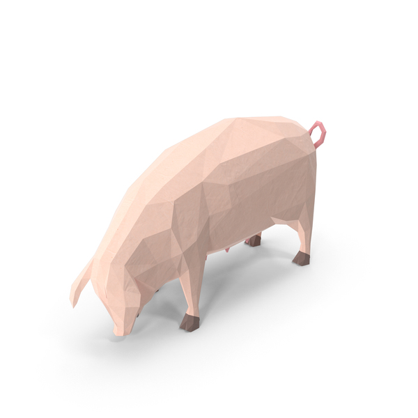 Low Poly Pig PNG & PSD Images