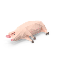 Low Poly Pig PNG & PSD Images