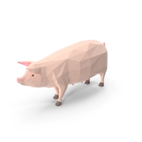 Low Poly Pig PNG & PSD Images