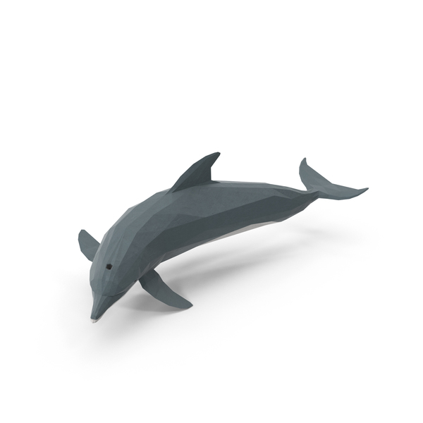Low Poly Dolphin PNG & PSD Images