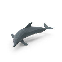 Low Poly Dolphin PNG & PSD Images