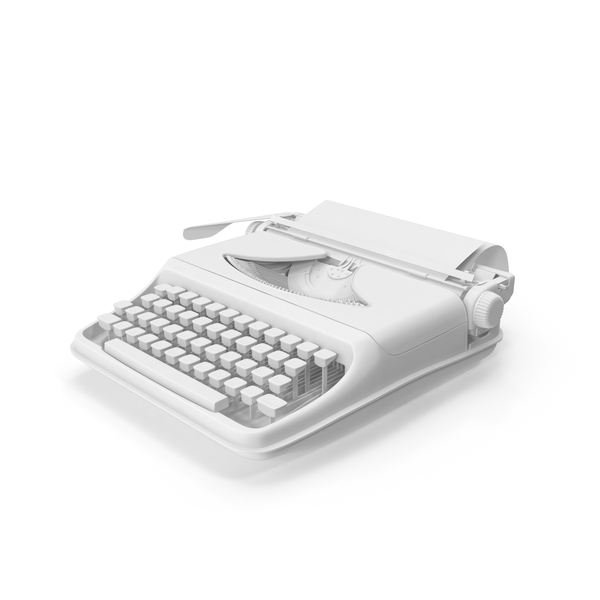 Monochrome Vintage Typewriter PNG & PSD Images