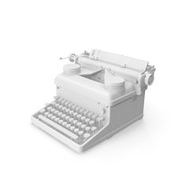Monochrome Vintage Typewriter Royal PNG & PSD Images