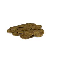 Dirty Gold Coins PNG & PSD Images