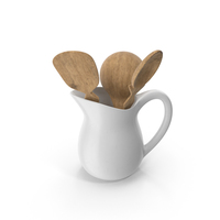 Pitcher with Spoons PNG & PSD Images