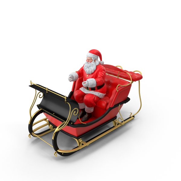 圣诞老人的雪橇PNG和PSD图像