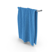 Blue Towel on Rack PNG & PSD Images