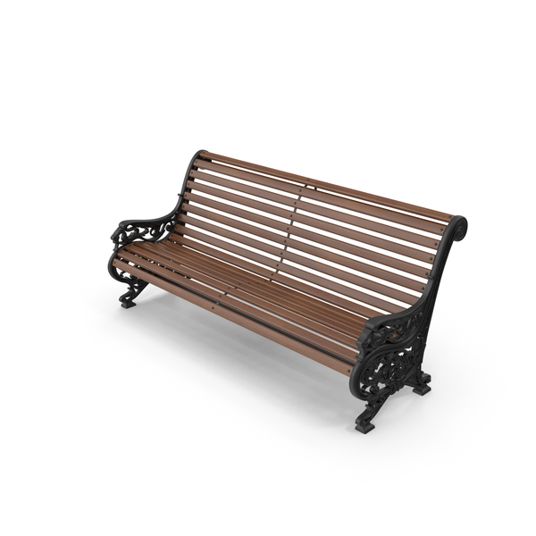 Outdoor Cast Iron Bench PNG & PSD Images