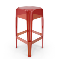 Red Plexiglass Bar stool PNG & PSD Images